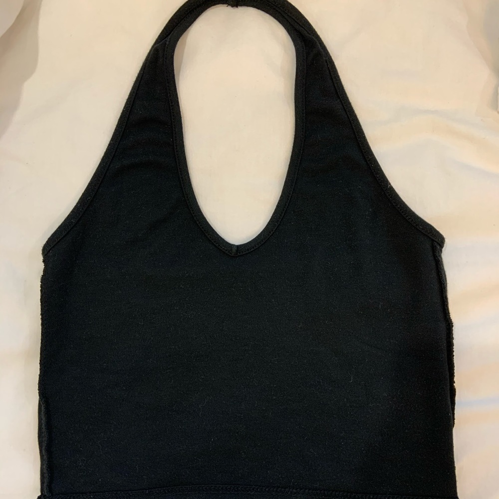 BRANDY MELVILLE black halter crop top NWOT